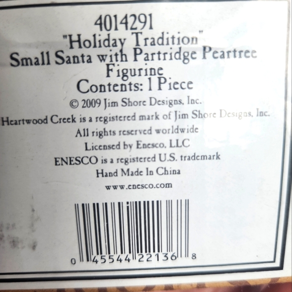 Jim Shore Holiday Tradition Small Santa with Patridge Peartree Figurine - Picture 10 of 10